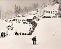 Der Zielschuss mit dem noch schwach besuchten Zielbereich um 1965