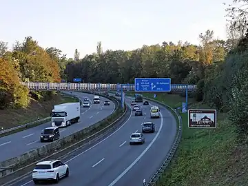 Die A&nbsp;448 vor der Abfahrt Stahlhausen (2023)