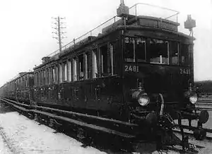 Triebwagen 2481 auf der Wannseebahn, um 1900