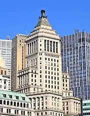 Die Turmspitze von 26 Broadway