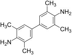 Strukturformel von 3,3′,5,5′-Tetramethylbenzidin