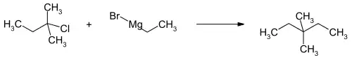 Synthese von 2,2-Dimethylpentan