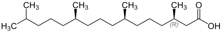 Struktur von (−)-(3R,7R,11R)-Phytansäure