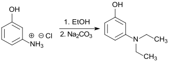 Synthese von 3-Diethylaminophenol nach Ceresole