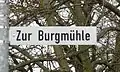 Straßenbezeichnung Zur Burgmühle