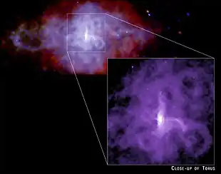 Röntgenaufnahme des Pulsarwindnebels 3C 58 vom Weltraumteleskop Chandra.