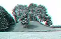 Jedutenhügel 3D-Bild (anaglyph rot/cyan, roter Filter rechts) &nbsp;