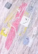 3 Töchter, 86 cm × 120 cm, Acryl, Papier, 2015
