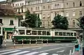 Triebwagen 276 mit der ersten Lackvariante mit „Spitze“ an der Front,