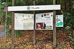 Hinweisschild zum Drei-Türme-Weg