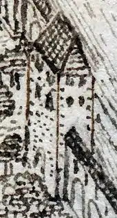 Schmitturm von der Stadtseite aus gesehen, ca. 1690