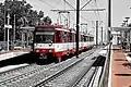 Stadtbahnwagen Typ B80D Aluminiumbauweise (42er Wagennummern) / Hier der Wagen 4227 als U 75 am Luegplatz in Richtung Neuss Hbf
