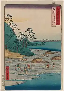 43: Provinz IwamiTakazu-no-yama shiohama(高津山 汐濱)