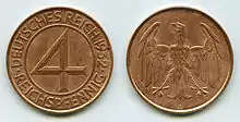 4 Rpf, 1932 (Kupfer), „Brüning-Taler“