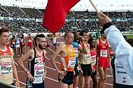 Mitch Goose (Zweiter von links beim Start des 5000-m-Rennens) – Rang&nbsp;23