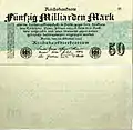 50 Mrd. Mark(50.000.000.000 Mark)26. Oktober 1923