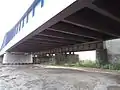 Nördliche Pfeiler der neuen und alten Brücke (2015)