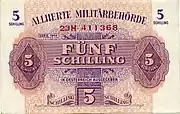 5 Schilling Vorderseite