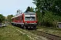 Dieseltriebzug der Baureihe 628 im Bahnhof Fürstenzell