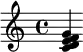 \relative c' { <c d e f g> }