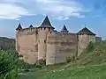 Schildmauern zwischen Türmen, Burg Chotyn, Westukraine