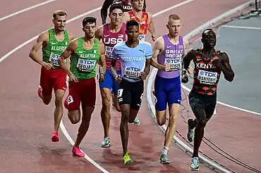 Die Läufer im Finale über 800 Meter