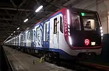 Ein Zug der Baureihe 81-765/766/767 Moskau