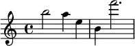 {\set Staff.midiInstrument = #"electric piano 1" b''2 a''4 e''4 b'4 f'''2.}