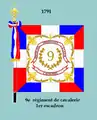 Standarte der 1. Escadron Modell 1791 (Noch mit den königlichen Insignien)