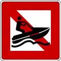 A.18 Fahrverbot für ein Wassermotorrad (Wasserscooter, Jetski usw.).