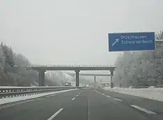 Beginn der BAB am Dreieck Nonnweiler