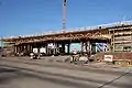 Spannbetonbrücke mit Lehrgerüst komplett in Schalung (A&nbsp;73 AS Rödental)