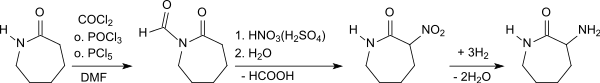 Aminocaprolactam über N-Formyl-Caprolactam
