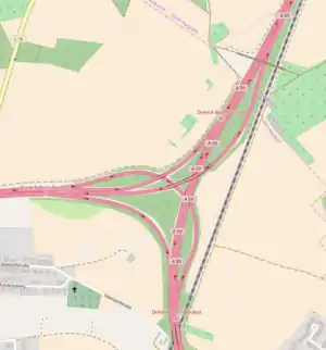 Übersichtskarte Autobahndreieck Bonn-Nordost