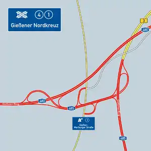 Übersichtskarte Gießener Nordkreuz