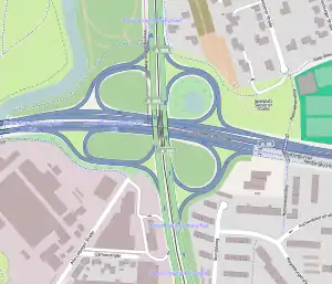 Übersichtskarte Autobahnkreuz Braunschweig-Süd