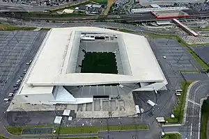 Die Arena Corinthians im Juli 2014