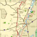 Verlauf in Arkansas