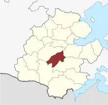 Lage des Uge Sogn in der Aabenraa Kommune