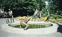 Kreislauf des Geldes 1976Brunnen in Aachen
