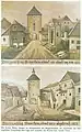 Darstellung der 1830 abgetragenen Markttore