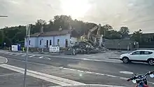 Bauarbeiten am Bahnhof Pottschach
