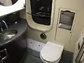 Toilette in einem Acela Express der Amtrak