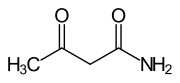 Strukturformel von Acetoacetamid