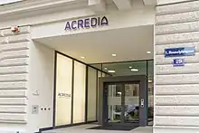 Eingang zum Hauptsitz der Acredia Versicherung AG