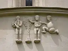 Detail: Adam und Eva