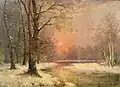 Sonnenuntergang in Winterlandschaft