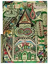 Adolf Wölfli: Die Skt-Wandanna-Kathedrale in Band-Wand, 1910