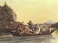 Überfahrt am Schreckenstein, 1837