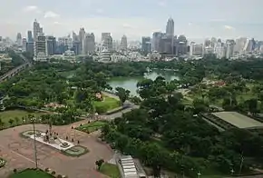Blick auf den Lumphini-Park